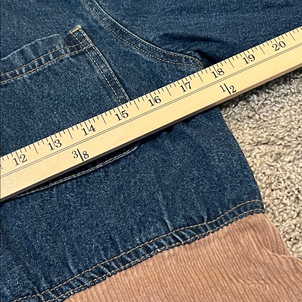 VTG Studio Wear Jean Jumper‎ Women’s Denim Maxi Dress Small S Corduroy Cowgirl - Picture 15 of 16